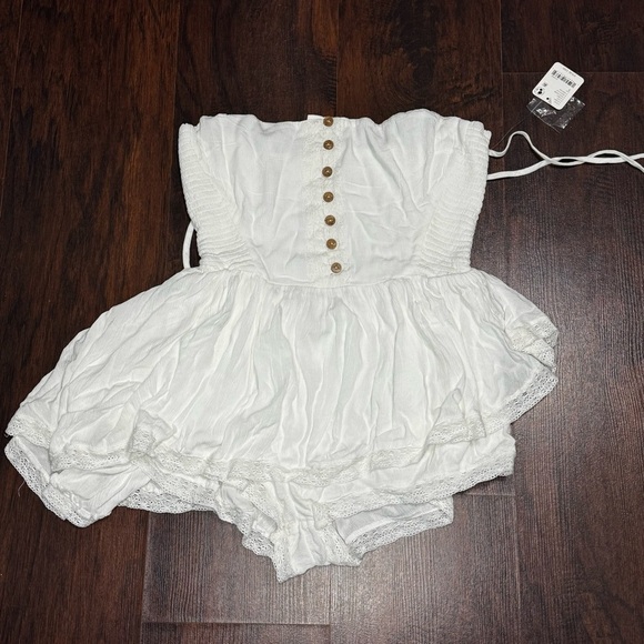 Free People Marley Romper white/Ivory XSmall NWT - Picture 2 of 15